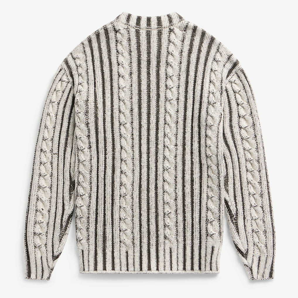 Philadelphia Eagles Off Season x NFL Unisex Cable Knit Sweater Cream/Gray | NFL