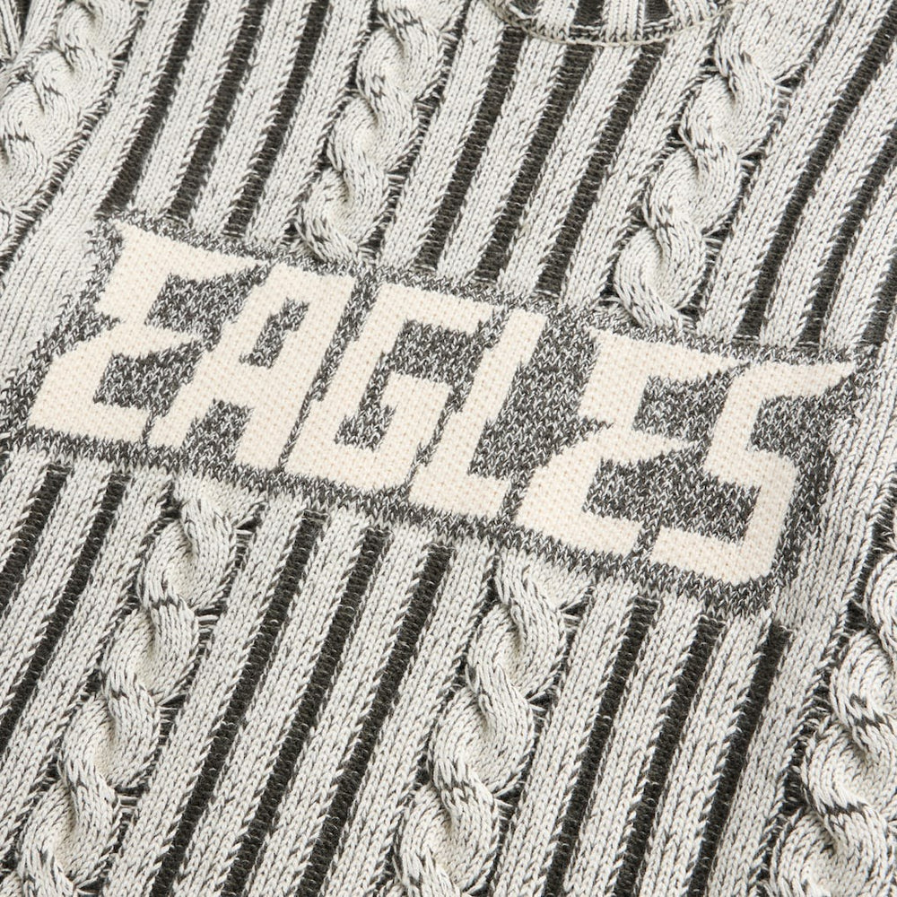 Philadelphia Eagles Off Season x NFL Unisex Cable Knit Sweater Cream/Gray | NFL