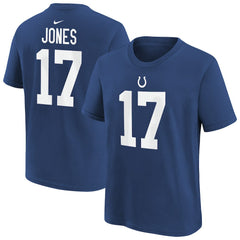 Daniel Jones Indianapolis Colts Youth Player Name & Number T-Shirt Royal | Nike for Sale
