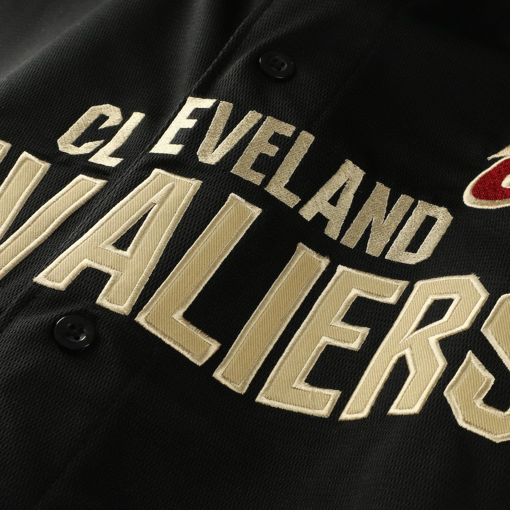 Cleveland Cavaliers Big & Tall Pop Full-Button Jersey Black - NBA