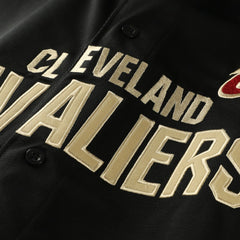 Cleveland Cavaliers Big & Tall Pop Full-Button Jersey Black - NBA
