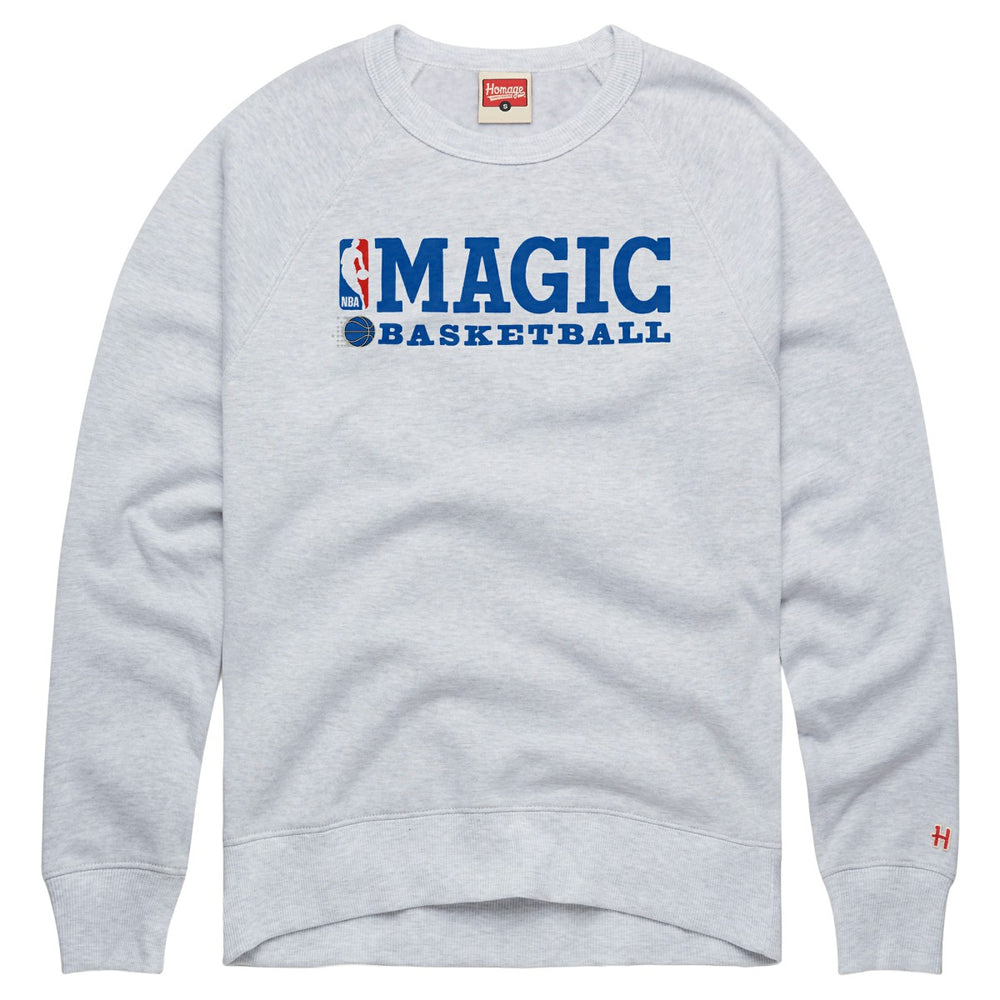 Orlando Magic Homage Unisex Logoman Retro Tri-Blend Raglan Sweatshirt Ash - NBA