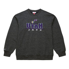 Utah Jazz Throw It Back Fleece Sweatshirt Black - NBA