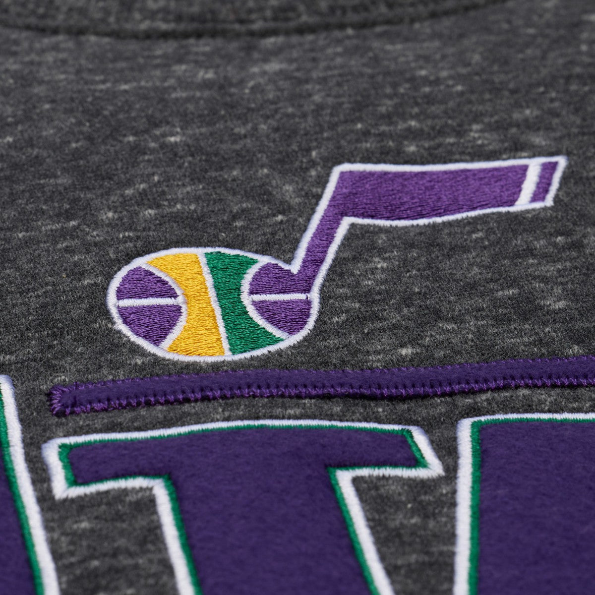 Utah Jazz Throw It Back Fleece Sweatshirt Black - NBA