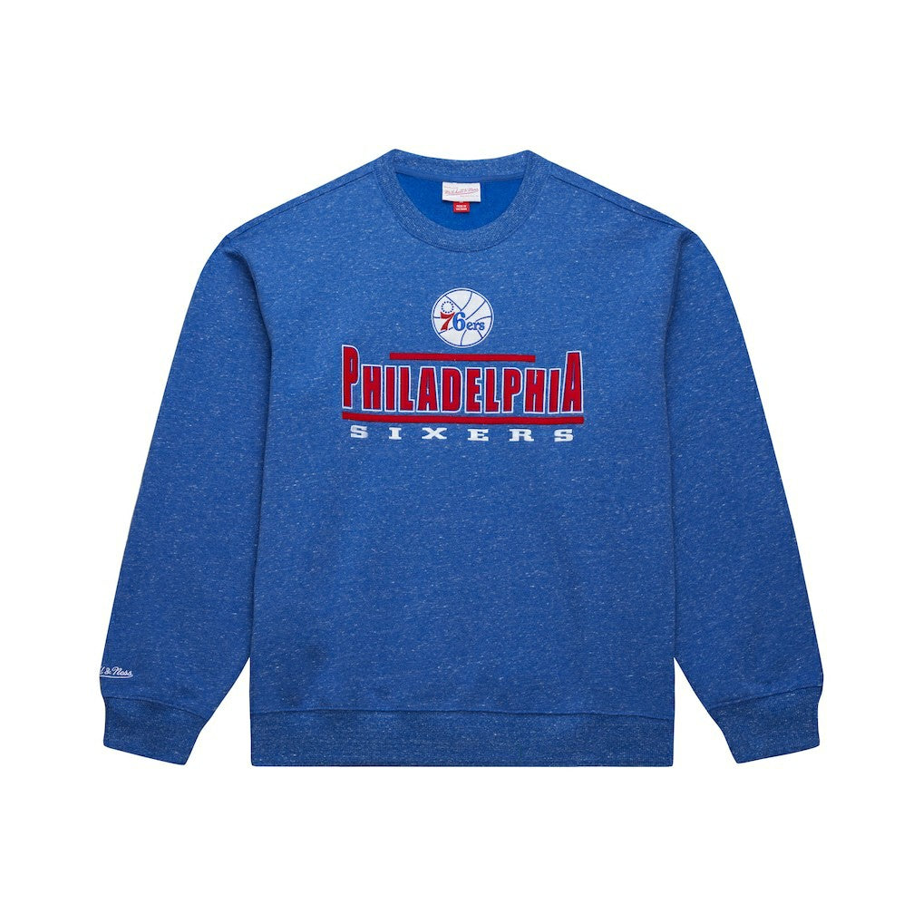 Philadelphia 76ers Throw It Back Fleece Sweatshirt Royal - NBA