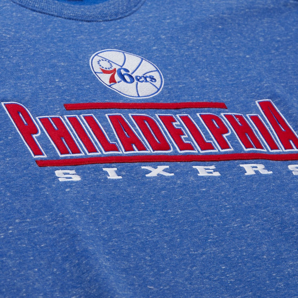 Philadelphia 76ers Throw It Back Fleece Sweatshirt Royal - NBA