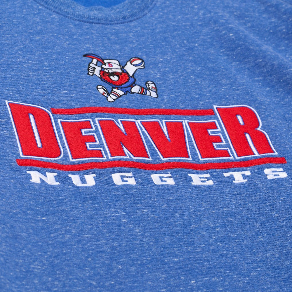 Denver Nuggets Throw It Back Fleece Sweatshirt Royal - NBA