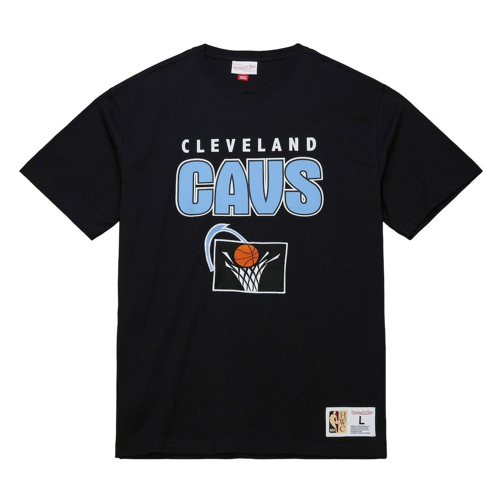 Cleveland Cavaliers Hardwood Classics Throw It Back Premium T-Shirt Black - NBA