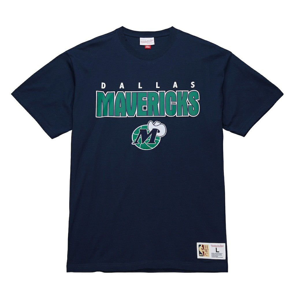 Dallas Mavericks Hardwood Classics Throw It Back Premium T-Shirt Navy - NBA