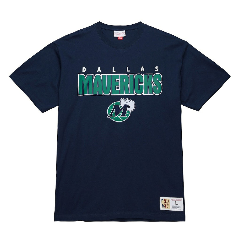Dallas Mavericks Hardwood Classics Throw It Back Premium T-Shirt Navy - NBA