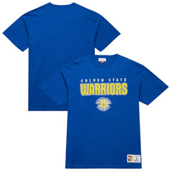 Golden State Warriors Hardwood Classics Throw It Back Premium T-Shirt Royal - NBA