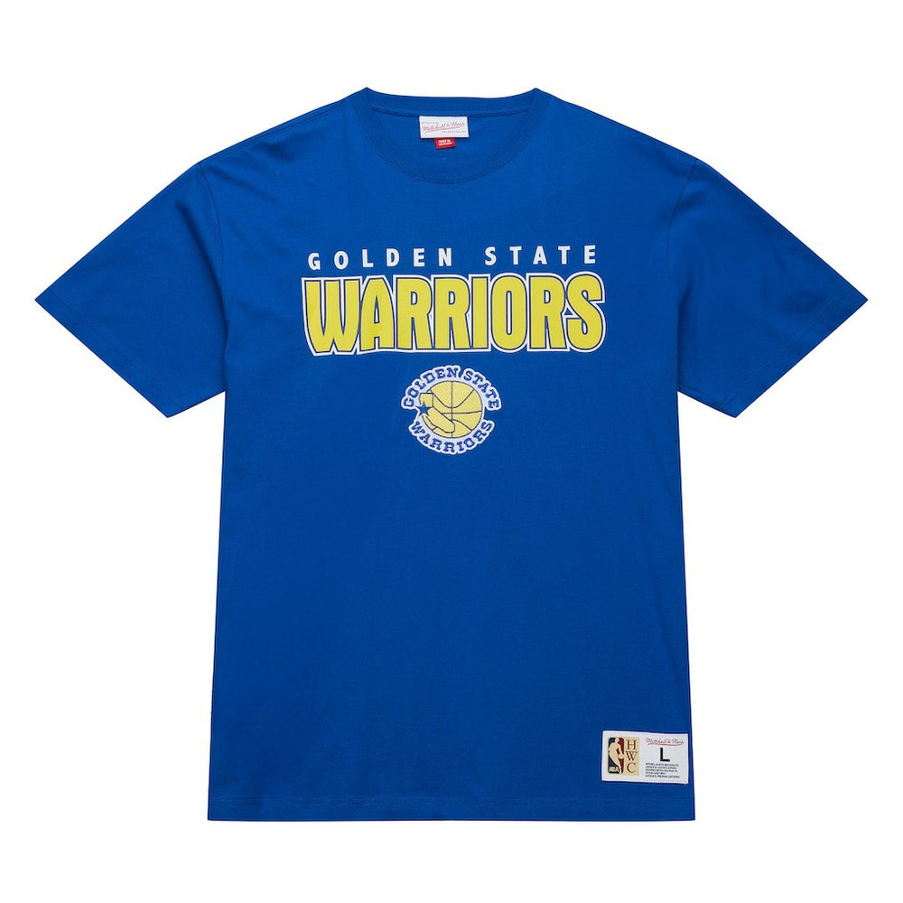 Golden State Warriors Hardwood Classics Throw It Back Premium T-Shirt Royal - NBA
