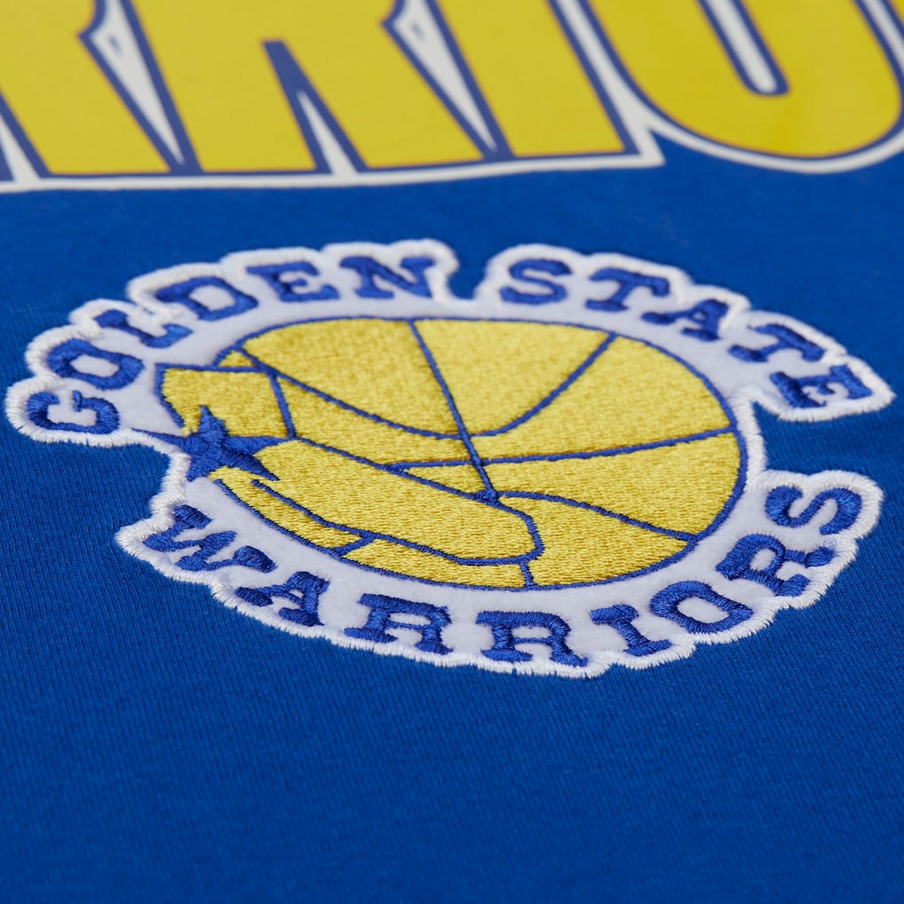 Golden State Warriors Hardwood Classics Throw It Back Premium T-Shirt Royal - NBA