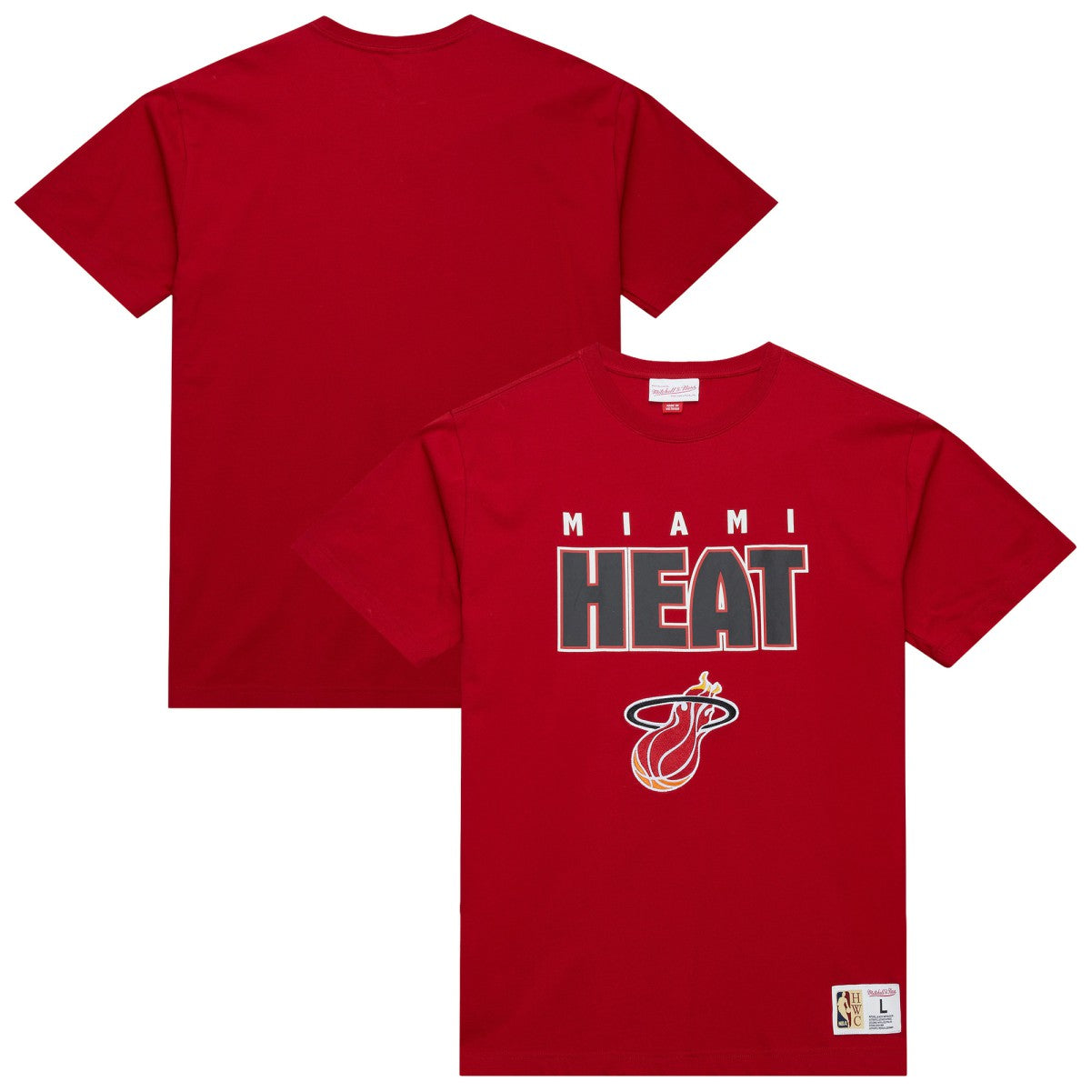 Miami Heat Hardwood Classics Throw It Back Premium T-Shirt Red - NBA