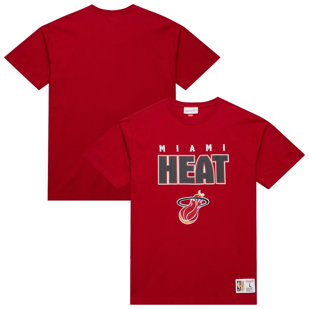 Miami Heat Hardwood Classics Throw It Back Premium T-Shirt Red - NBA