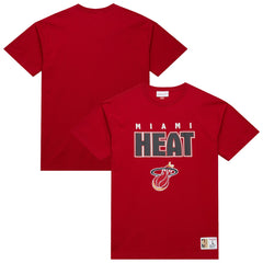 Miami Heat Hardwood Classics Throw It Back Premium T-Shirt Red - NBA