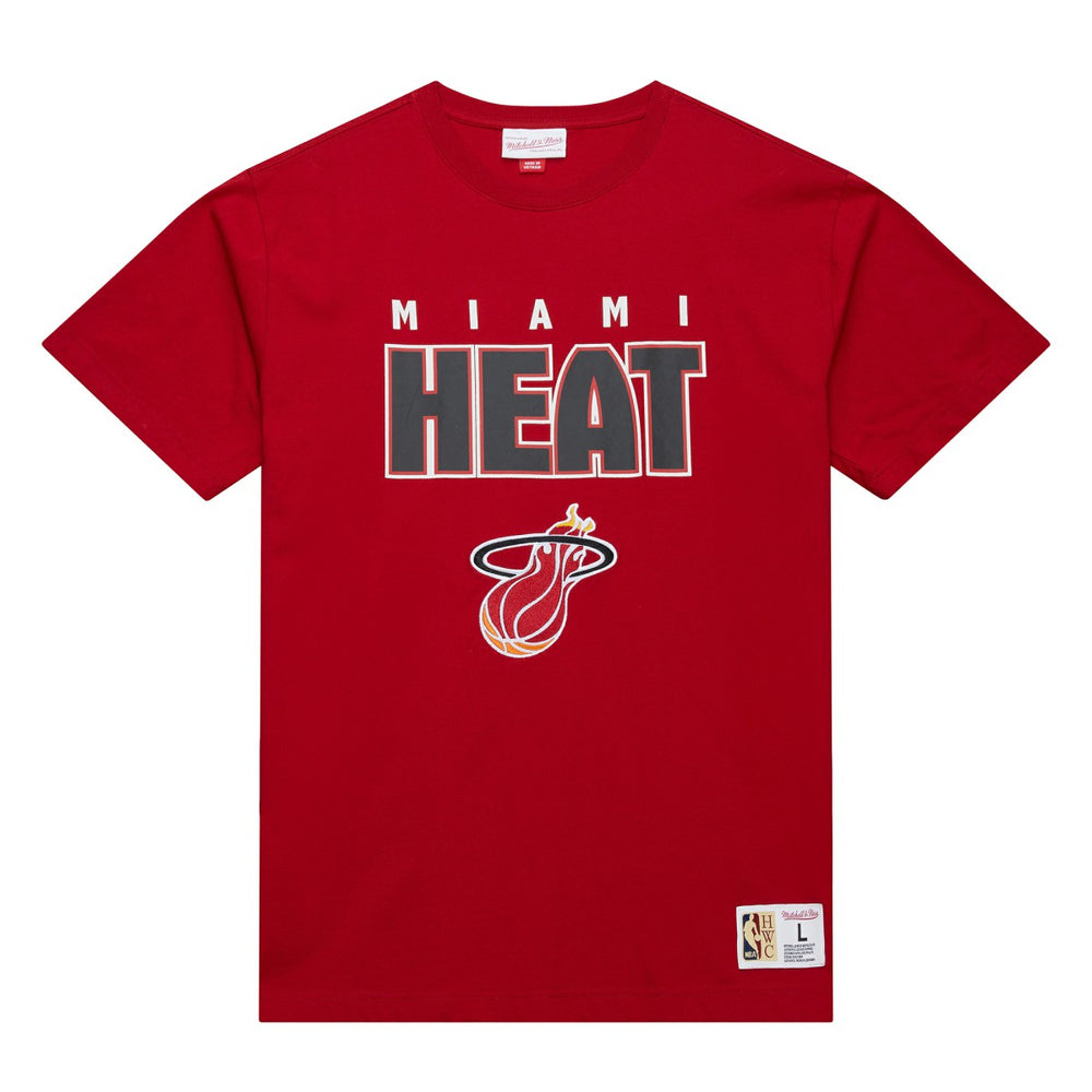Miami Heat Hardwood Classics Throw It Back Premium T-Shirt Red - NBA