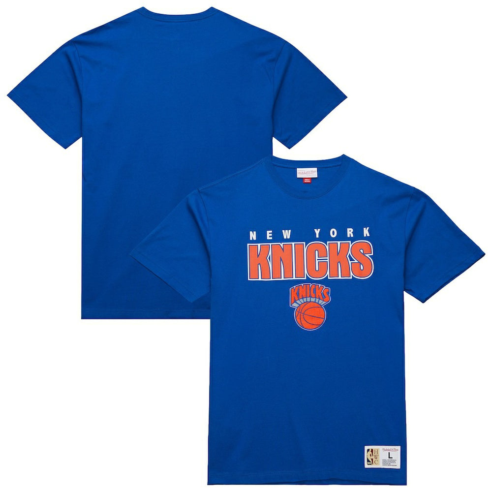 New York Knicks Hardwood Classics Throw It Back Premium T-Shirt Blue - NBA