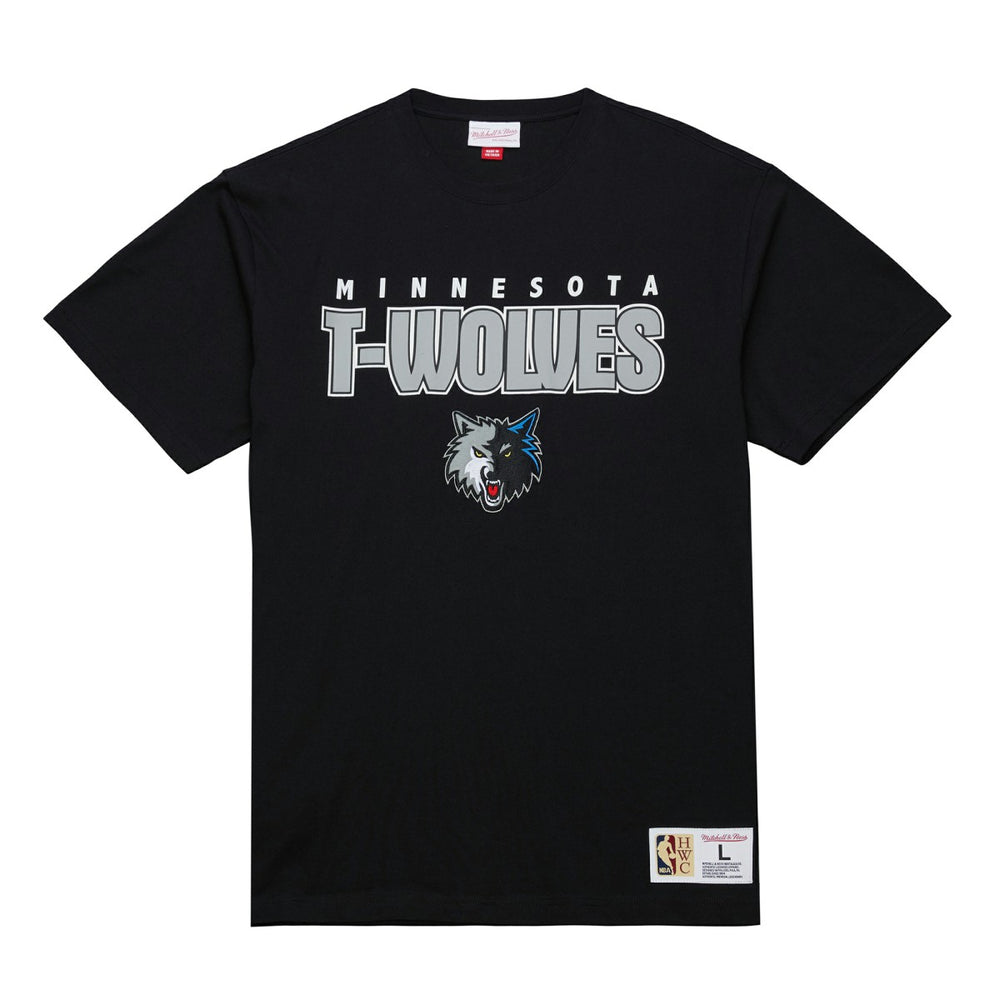 Minnesota Timberwolves Hardwood Classics Throw It Back Premium T-Shirt Black - NBA