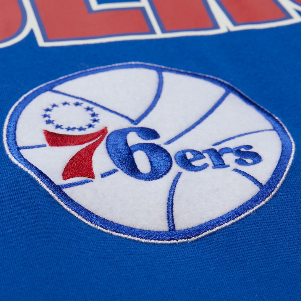 Philadelphia 76ers Hardwood Classics Throw It Back Premium T-Shirt Royal - NBA