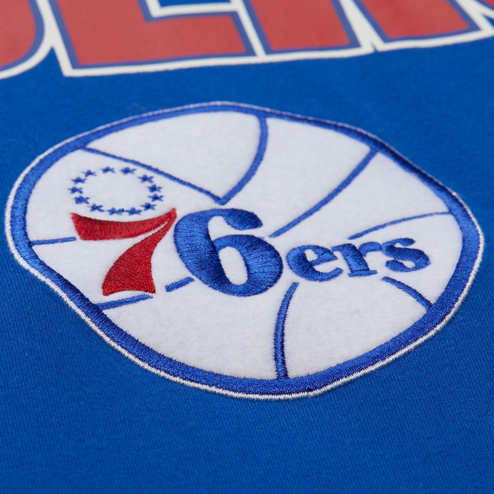 Philadelphia 76ers Hardwood Classics Throw It Back Premium T-Shirt Royal - NBA