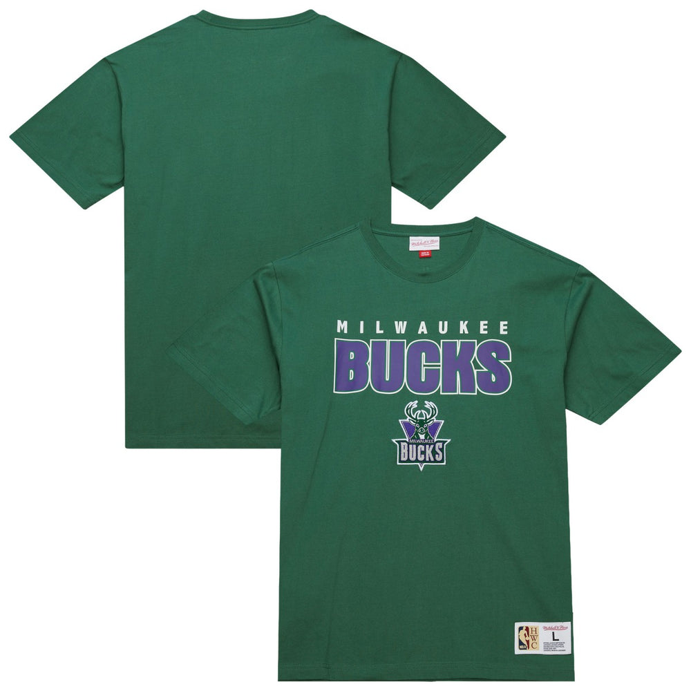 Milwaukee Bucks Hardwood Classics Throw It Back Premium T-Shirt Green - NBA