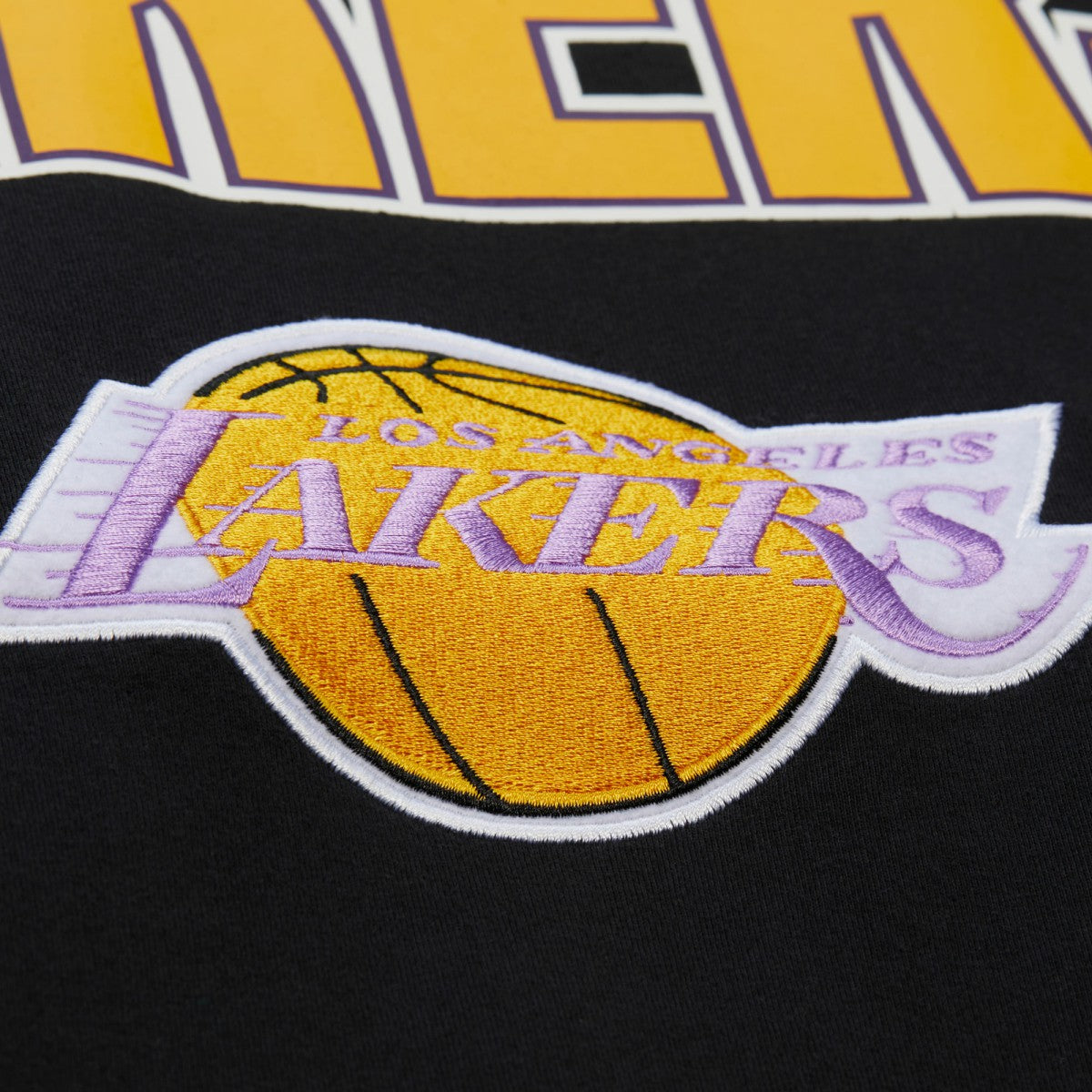 Los Angeles Lakers Hardwood Classics Throw It Back Premium T-Shirt Black - NBA