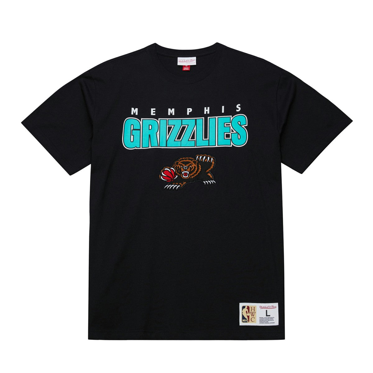 Memphis Grizzlies Hardwood Classics Throw It Back Premium T-Shirt Black - NBA