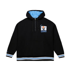 Cleveland Cavaliers Throw It Back Quilted Fleece Quarter-Zip Hoodie Black - NBA