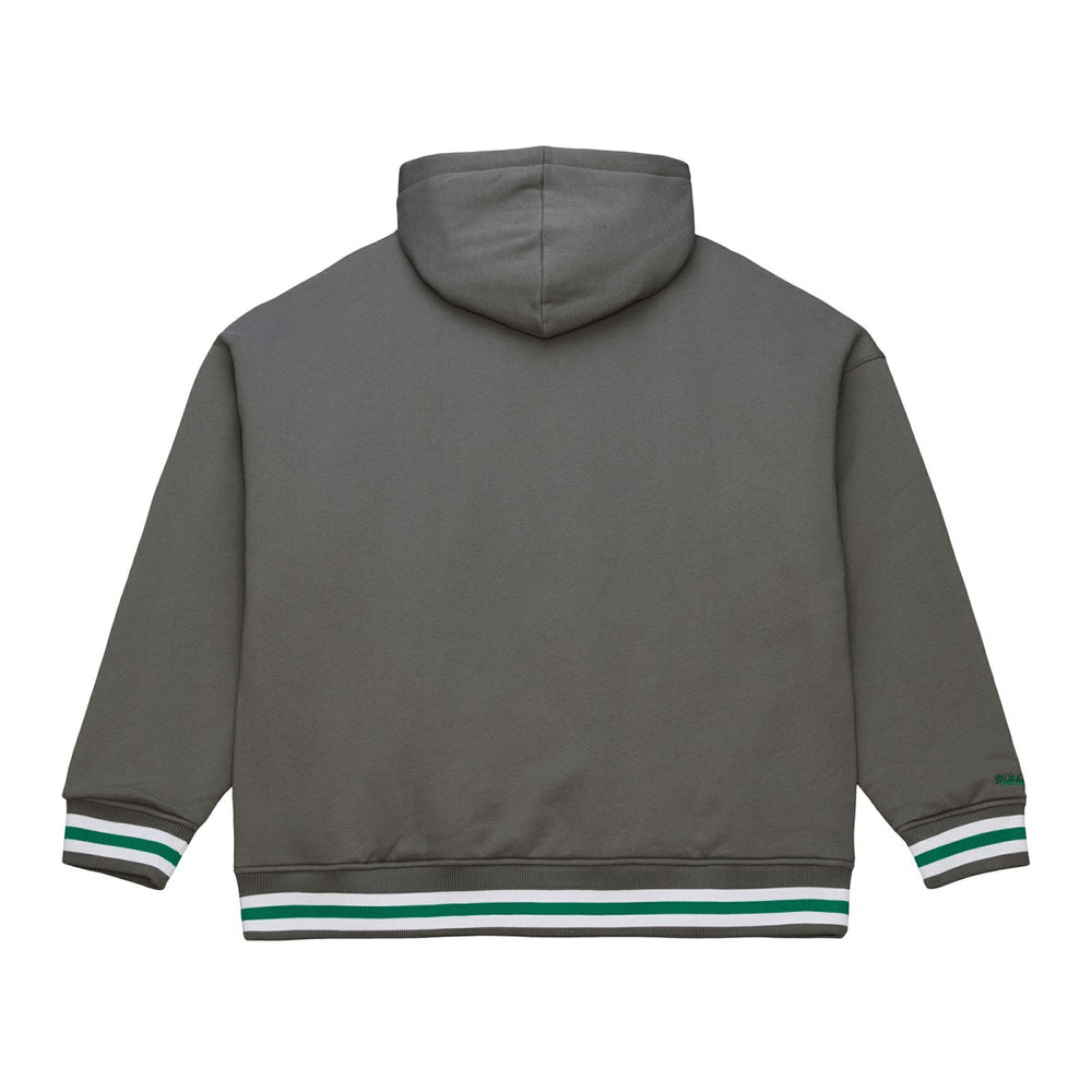 Milwaukee Bucks Throw It Back Quilted Fleece Quarter-Zip Hoodie Gray - NBA