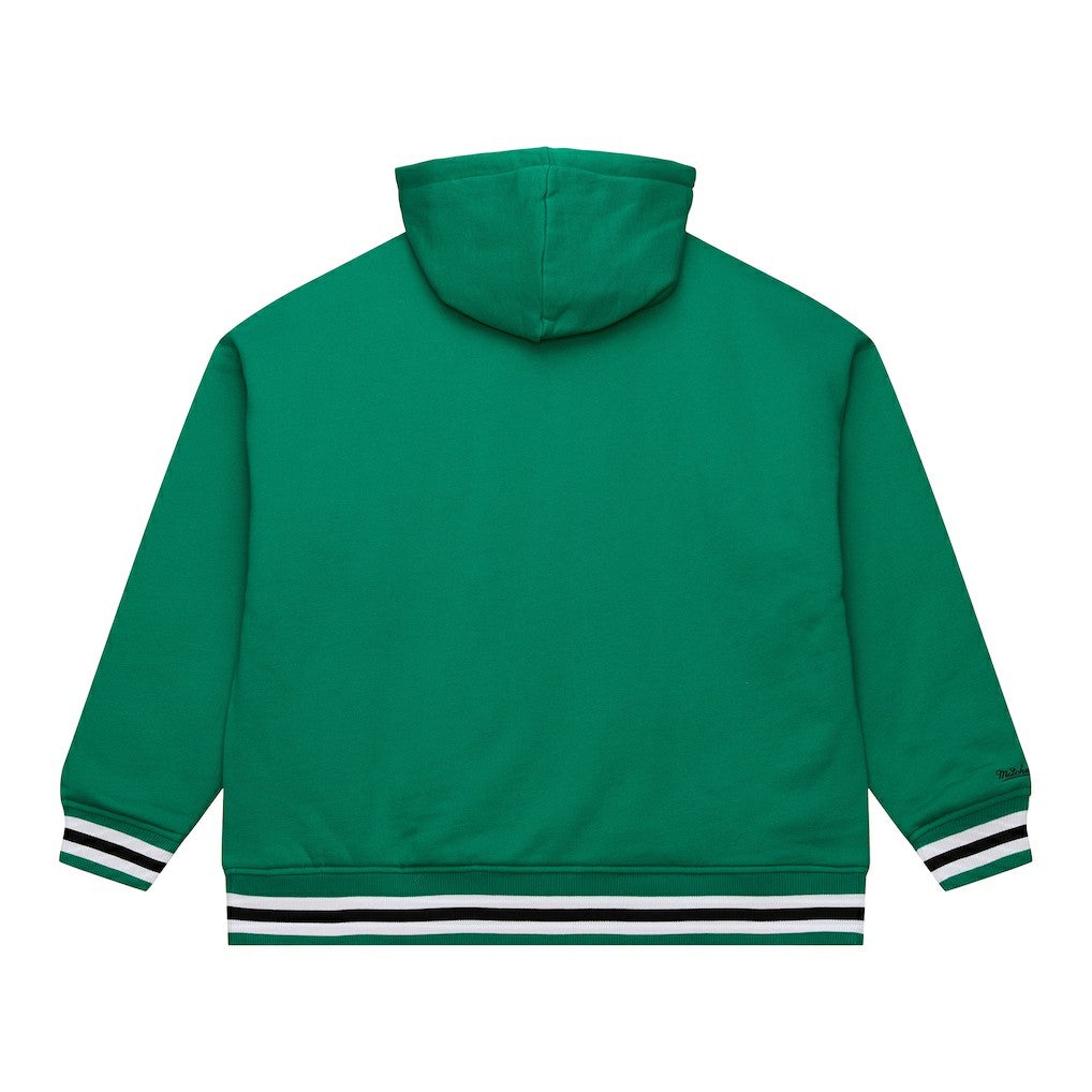 Boston Celtics Throw It Back Quilted Fleece Quarter-Zip Hoodie Green - NBA