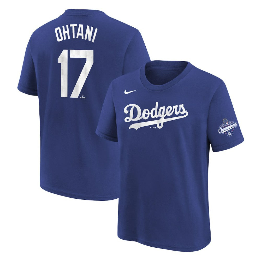 Shohei Ohtani Los Angeles Dodgers Nike Youth 2025 World Series Champions Name & Number T-Shirt - MLB