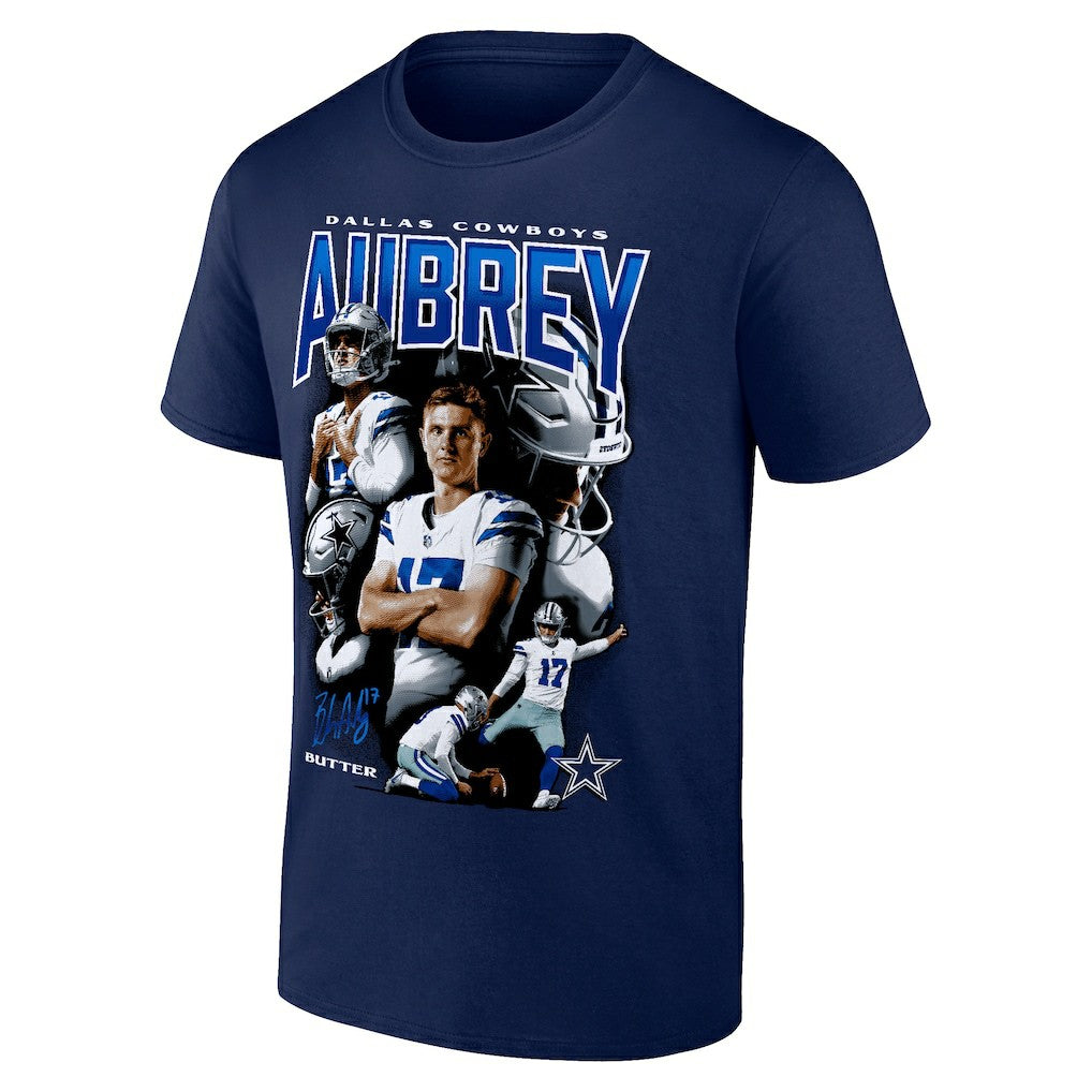 Brandon Aubrey Dallas Cowboys Collage T-Shirt Navy | Fanatics