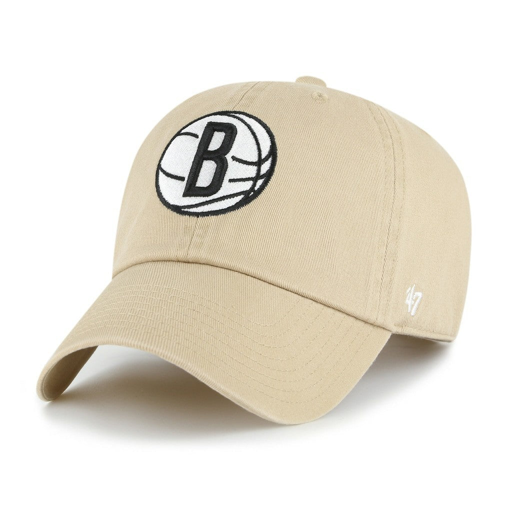 Brooklyn Nets '47 Logo Clean Up Adjustable Hat Khaki - NBA