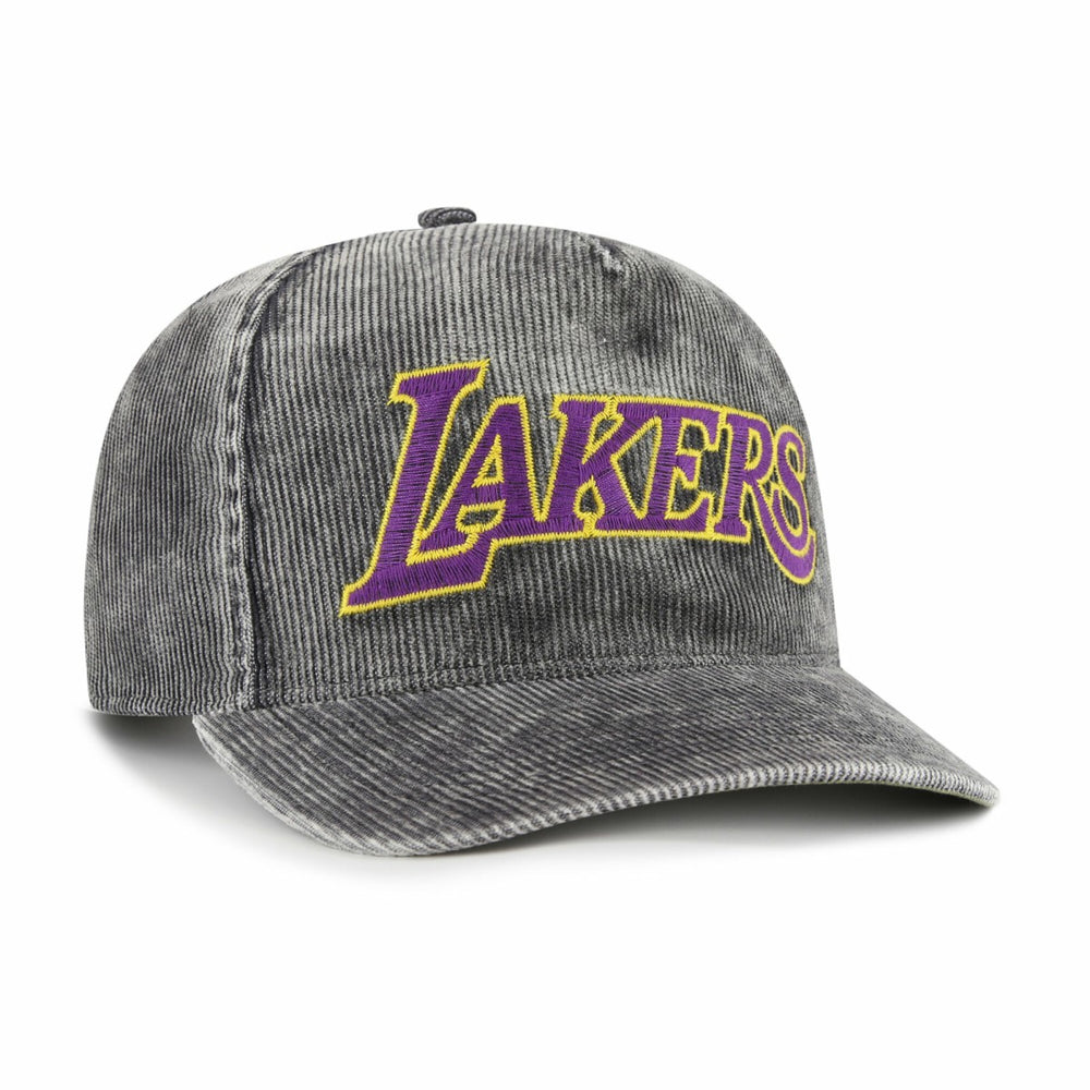 Los Angeles Lakers '47 Reclaim Snow Wash Corduroy Adjustable Hitch Hat Charcoal - NBA