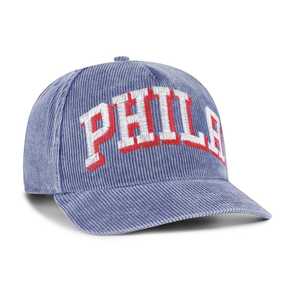 Philadelphia 76ers '47 Reclaim Snow Wash Corduroy Adjustable Hitch Hat Blue - NBA