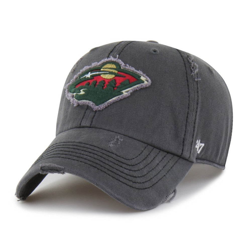 Minnesota Wild '47 Weathered Clean Up Adjustable Hat - Charcoal - NHL