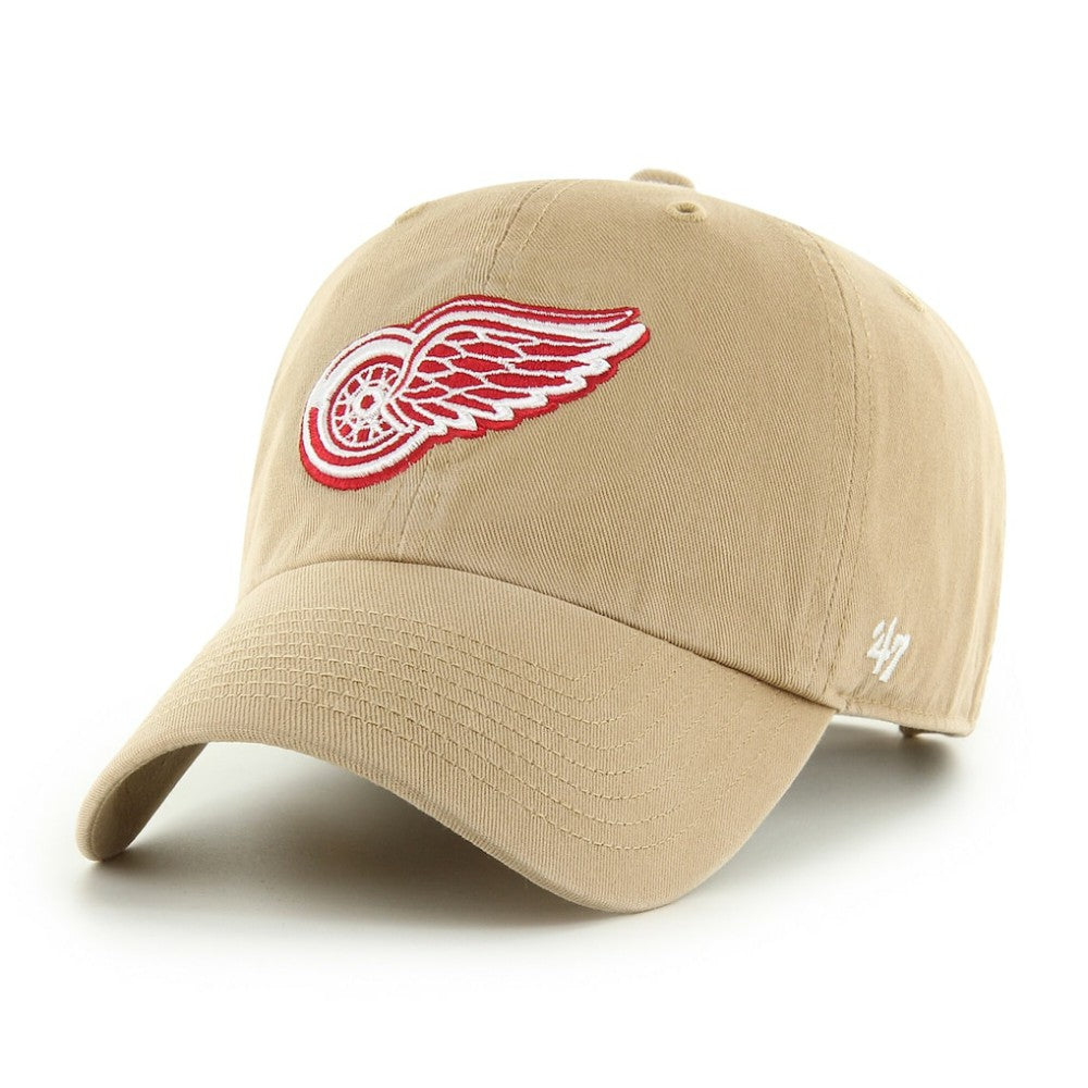 Detroit Red Wings '47 Logo Clean Up Adjustable Hat - Khaki - NHL