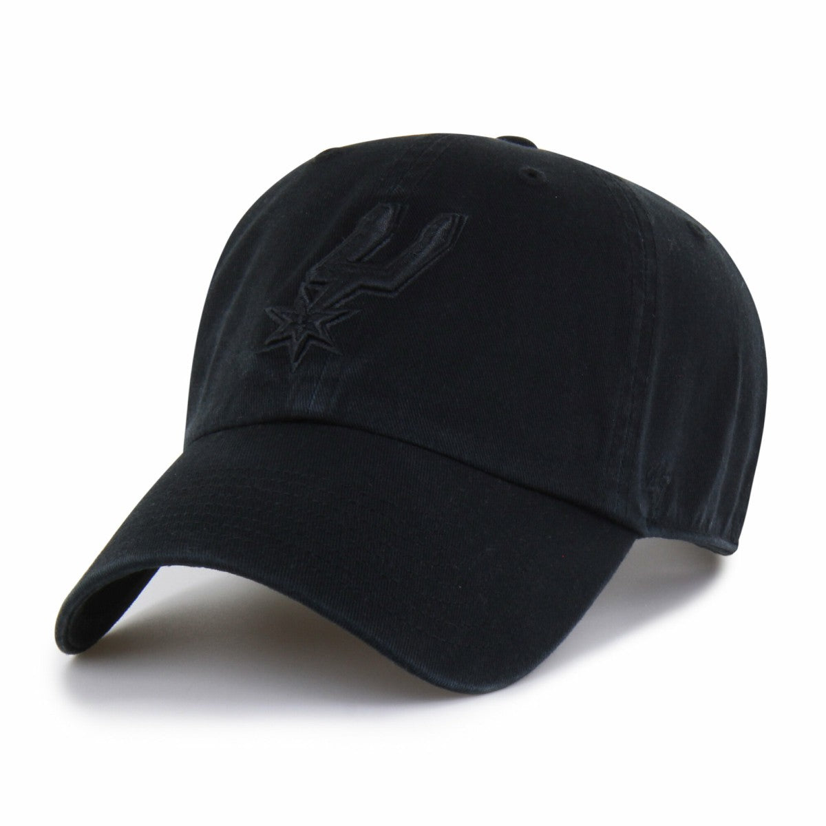 San Antonio Spurs '47 Black on Black Clean Up Adjustable Hat - NBA