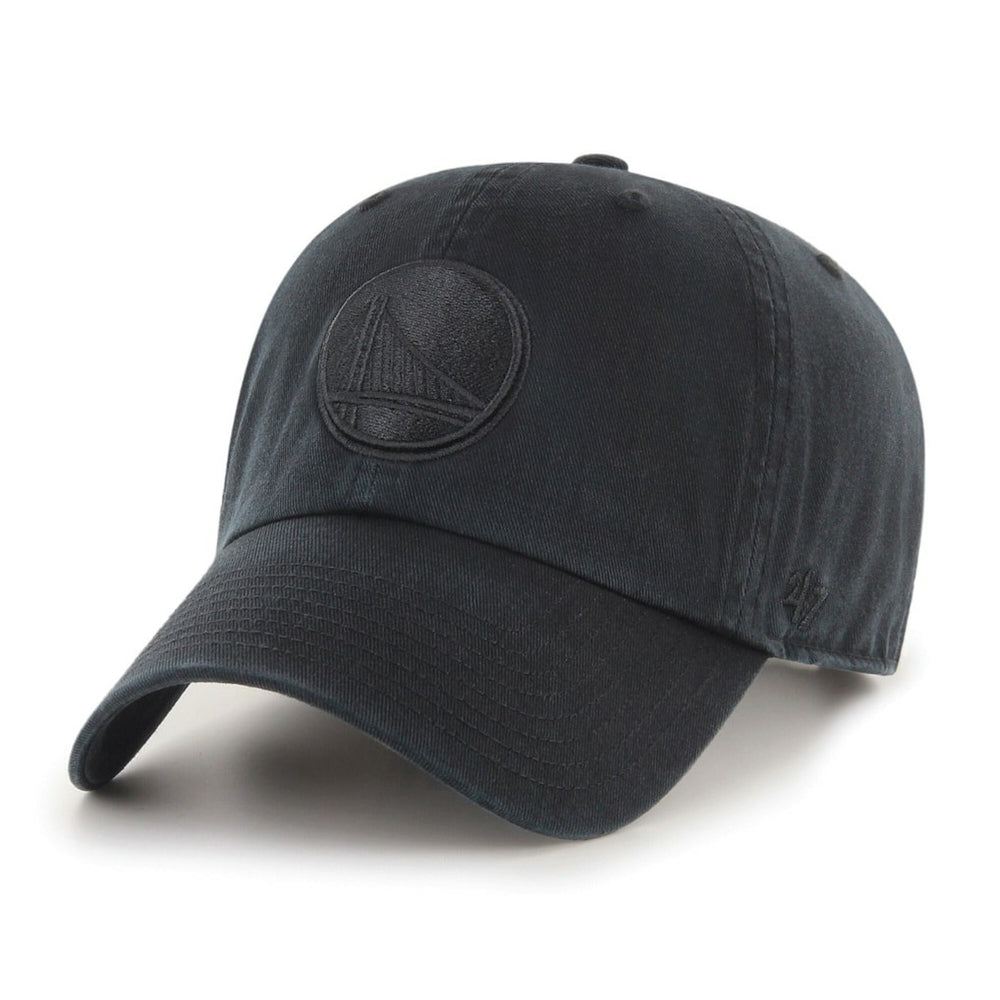 Golden State Warriors '47 Black on Black Clean Up Adjustable Hat - NBA