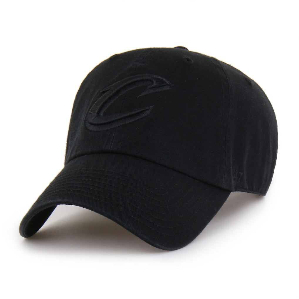 Cleveland Cavaliers '47 Black on Black Clean Up Adjustable Hat - NBA