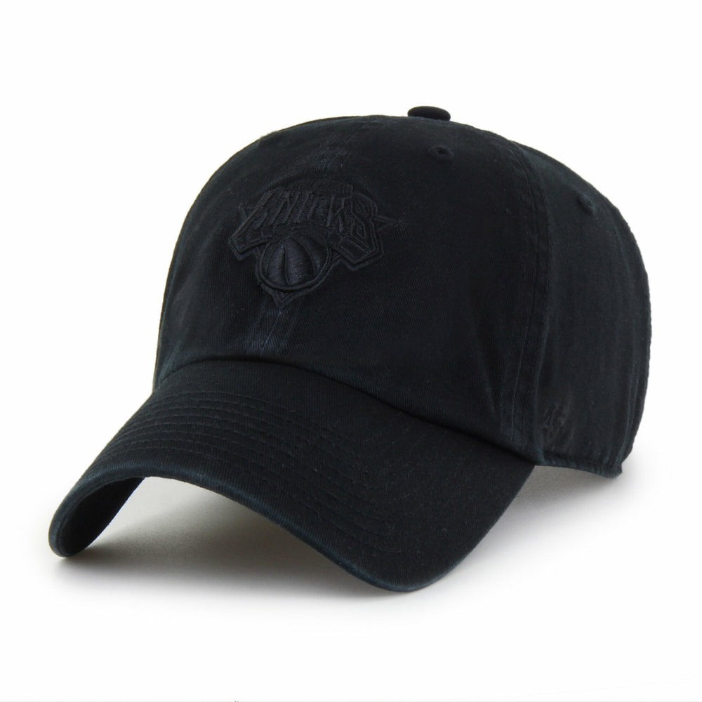 New York Knicks '47 Black on Black Clean Up Adjustable Hat - NBA