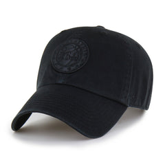 Philadelphia 76ers '47 Black on Black Clean Up Adjustable Hat - NBA