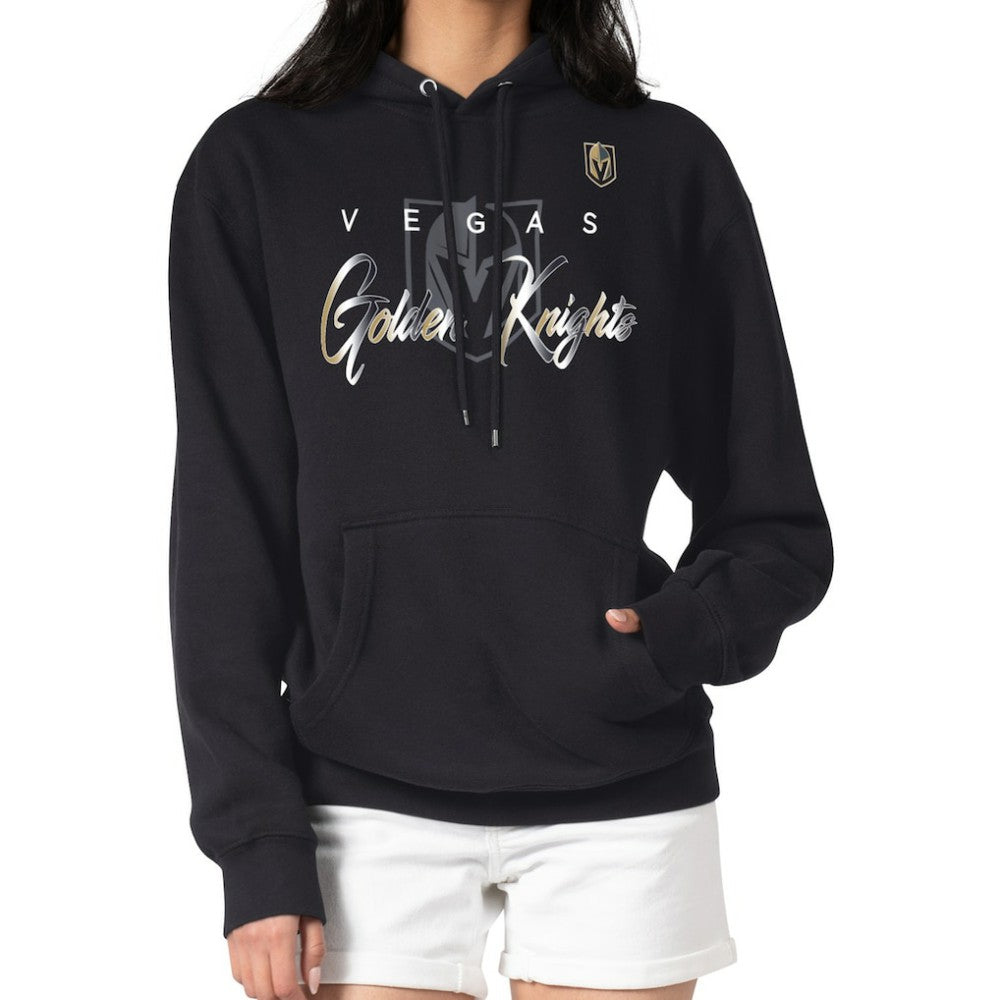 Vegas Golden Knights G-III 4Her by Carl Banks Shadow Logo Fleece Pullover Hoodie - Black - NHL