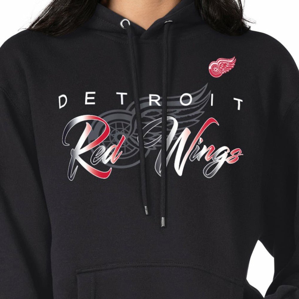 Detroit Red Wings G-III 4Her by Carl Banks Shadow Logo Fleece Pullover Hoodie - Black - NHL