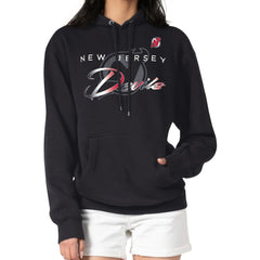 New Jersey Devils G-III 4Her by Carl Banks Shadow Logo Fleece Pullover Hoodie - Black - NHL