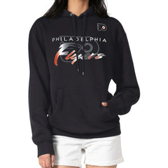 Philadelphia Flyers G-III 4Her by Carl Banks Shadow Logo Fleece Pullover Hoodie - Black - NHL