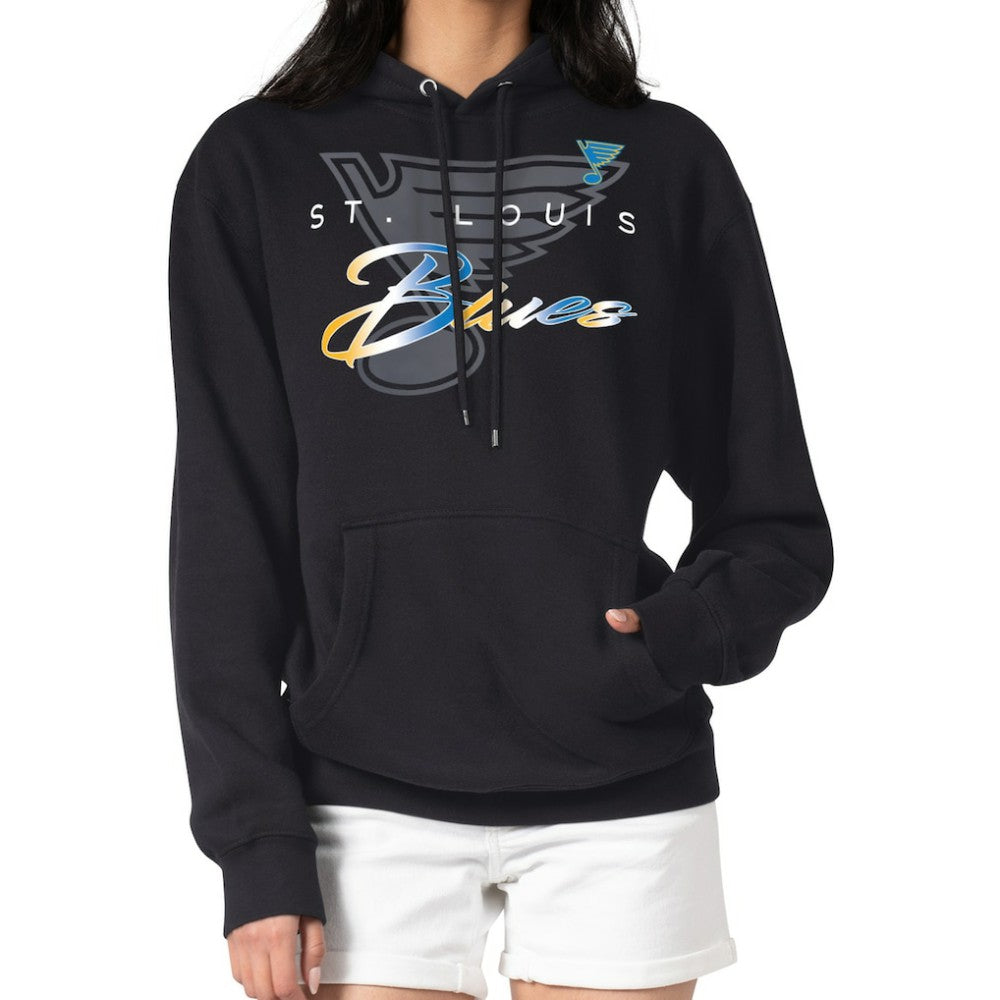 St. Louis Blues G-III 4Her by Carl Banks Shadow Logo Fleece Pullover Hoodie - Black - NHL