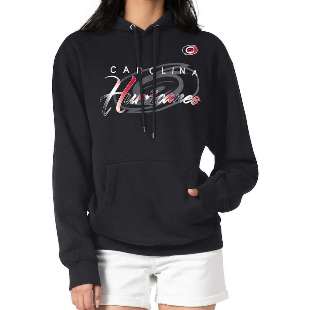 Carolina Hurricanes G-III 4Her by Carl Banks Shadow Logo Fleece Pullover Hoodie - Black - NHL