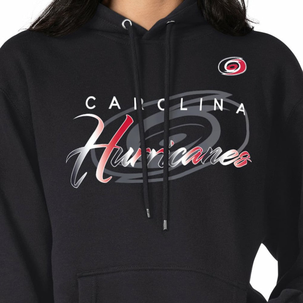 Carolina Hurricanes G-III 4Her by Carl Banks Shadow Logo Fleece Pullover Hoodie - Black - NHL